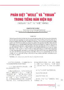 Phân biệt “weile” và “yibian” trong tiếng Hán hiện đại