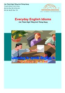Everyday english idioms (Các thành ngữ tiếng anh thông dụng)