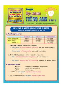 Relative clauses or adjective clauses