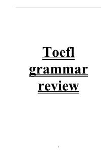 Ôn tập Ngữ pháp TOEFL (TOEFL Grammar Review)